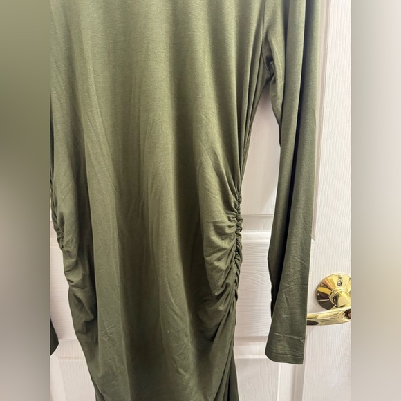 Elegant Maternity Olive Green Maxi Dress - Picture 2 of 9